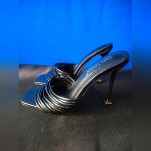 Cape Robbin Black Sandal Heel (Size 7.5)